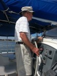 Dad at helm